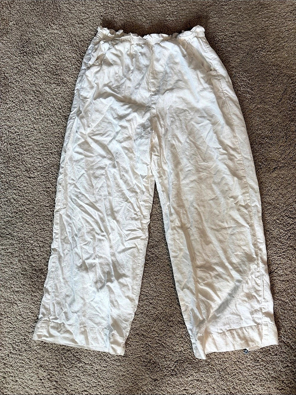 Show Me Your Mumu Peggy Pants White Wide Leg Size Large